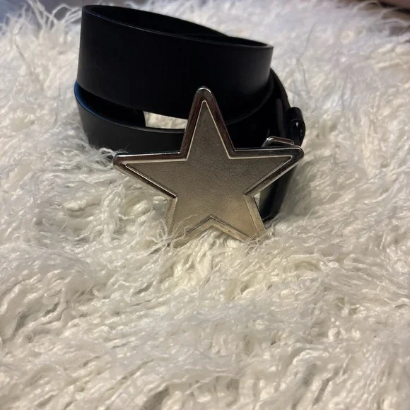 Hot Topic | Accessories | Hot Topic Black Belt With Silver 